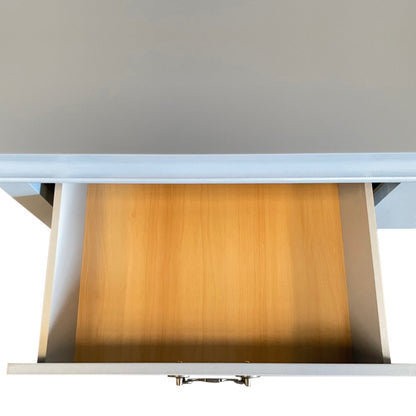 Dressing Chest with 6 Storage Drawers in Solid Wooden Mirror Metal Handles White Colour V43-DRS-SPNC-WH