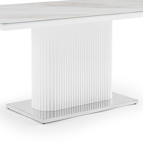 Dining Table Ceramic Table Top MDF Stainless Steel feet V43-DT-ASPN