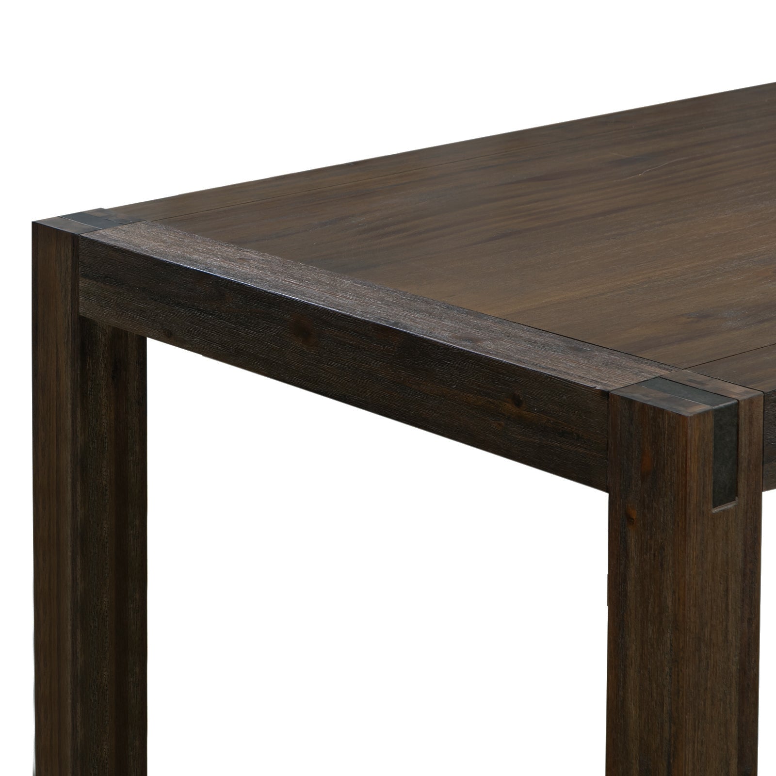 Dining Table 210cm Large Size with Solid Acacia Wooden Base in Chocolate Colour V43-DT-NOW-CH-L