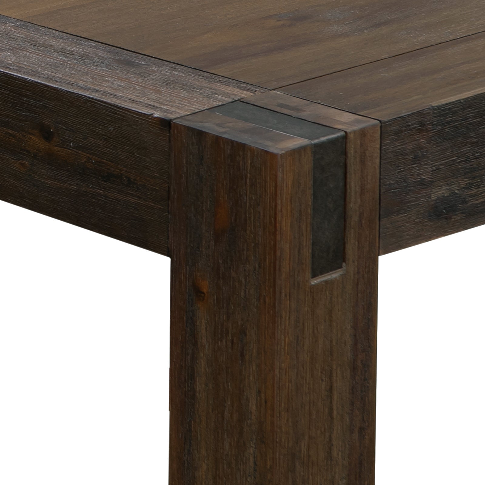 Dining Table 210cm Large Size with Solid Acacia Wooden Base in Chocolate Colour V43-DT-NOW-CH-L