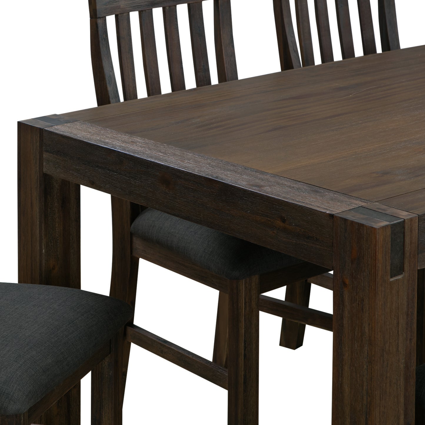 Dining Table 210cm Large Size with Solid Acacia Wooden Base in Chocolate Colour V43-DT-NOW-CH-L