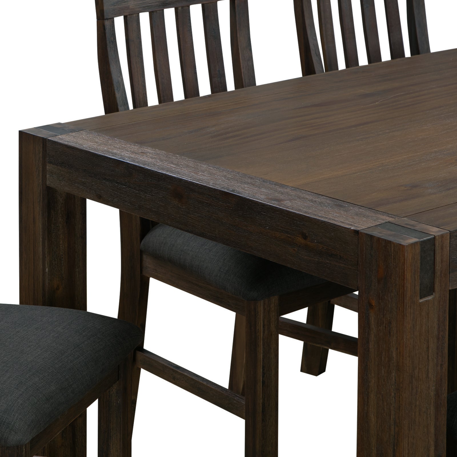 Dining Table 210cm Large Size with Solid Acacia Wooden Base in Chocolate Colour V43-DT-NOW-CH-L