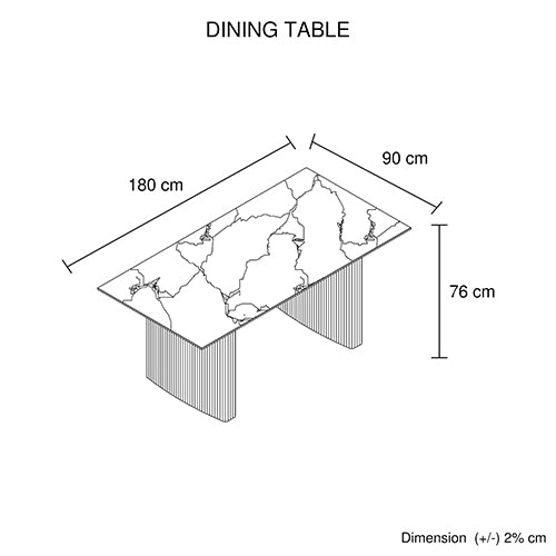 Dining Table Sintered Stone Top MDF Table Base High Glossy White V43-DT-SCRL