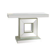 Hall Table Rectangular Shape MDF & Mirror Attractive Base V43-HT-CUBA
