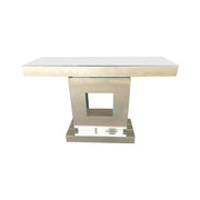Hall Table Rectangular Shape MDF & Mirror Attractive Base V43-HT-CUBA
