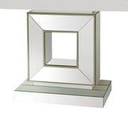 Hall Table Rectangular Shape MDF & Mirror Attractive Base V43-HT-CUBA