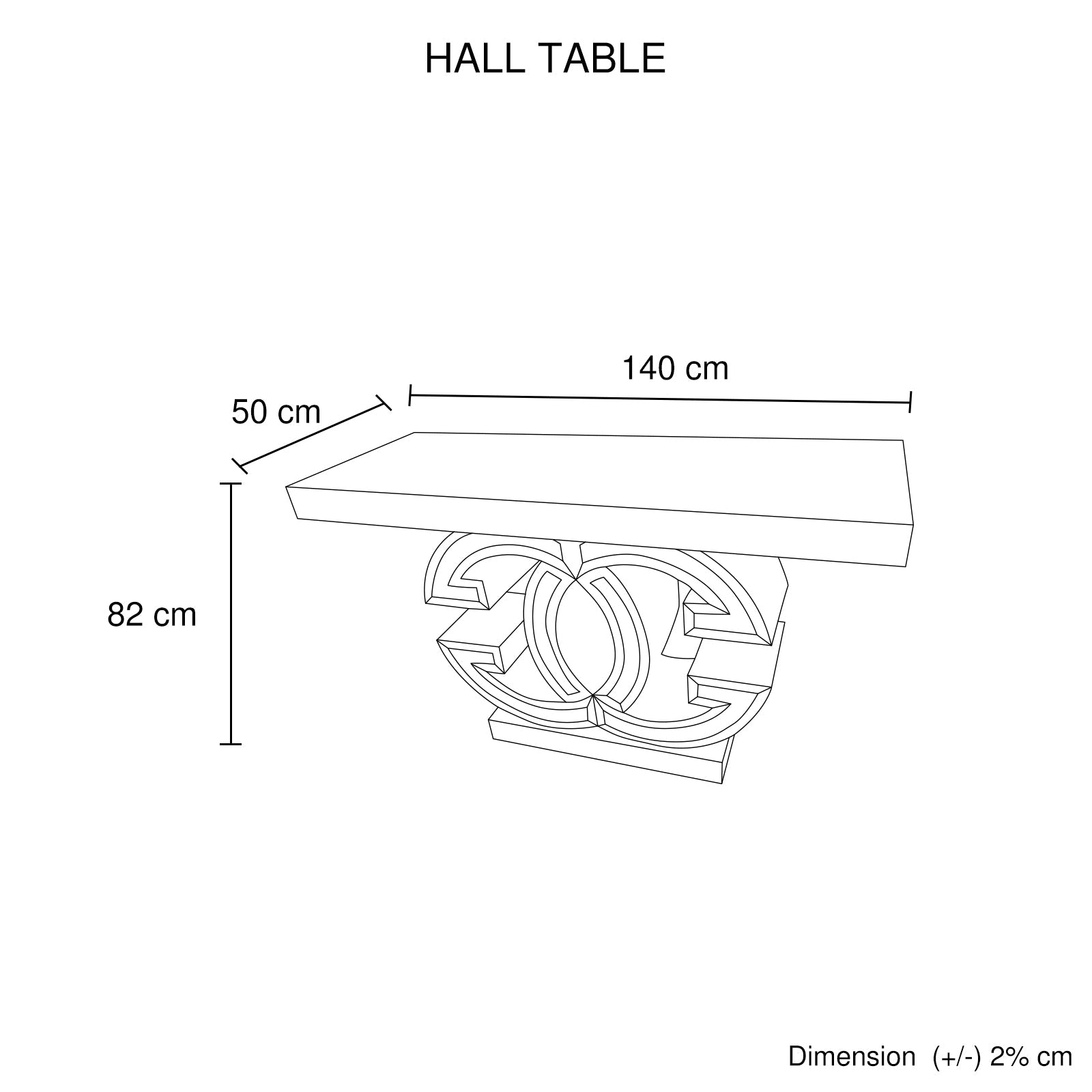 Hall Table MDF & Mirror & Crushed Acrylic Diamonds Silver Colour V43-HT-GUCI
