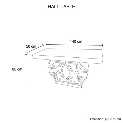 Hall Table MDF & Mirror & Crushed Acrylic Diamonds Silver Colour V43-HT-GUCI
