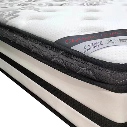 Queen Mattress Euro Top Memory Foam Non-woven Pocket Spring V43-MAT-CLS-Q
