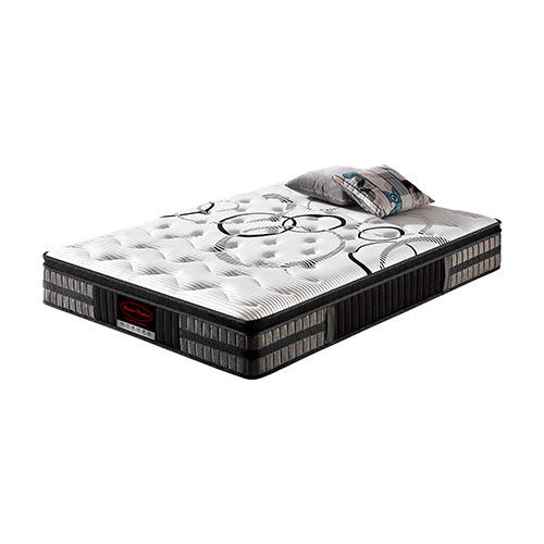 Queen Mattress in Gel Memory Foam Pocket Coil Medium Firm Bed 34cm Thick V43-MAT-GEL-Q