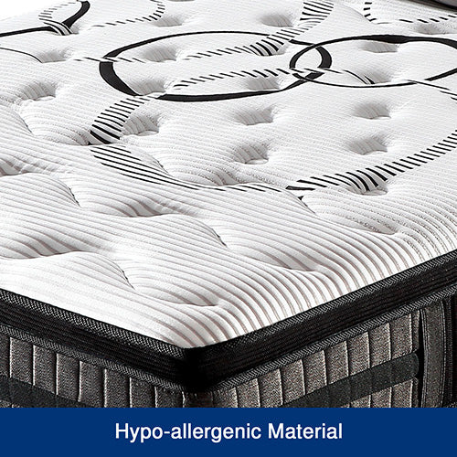 Queen Mattress in Gel Memory Foam Pocket Coil Medium Firm Bed 34cm Thick V43-MAT-GEL-Q