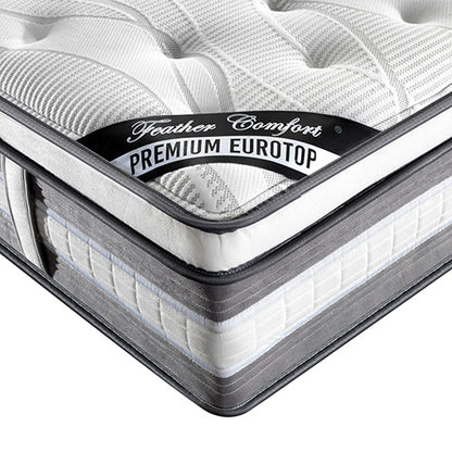 Mattress Euro Top King Size Pocket Spring Coil with Knitted Fabric Medium Firm 34cm Thick V43-MAT-PET-K