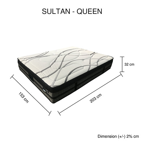 Queen Mattress Pocket Coil Spring Foam Firm Bed 32cm thick V43-MAT-SUL-Q
