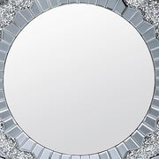 Wall Mirror Sparkling Crush Crystal MDF Silver And Grey MRR-01 V43-MRR-01