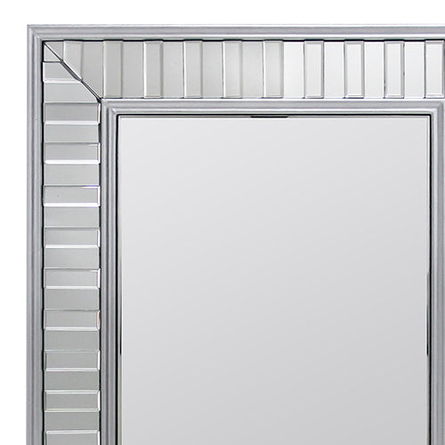 Wall Mirror MDF Silver Mirror Clear Image Rectangular Shape MRR-07 V43-MRR-07
