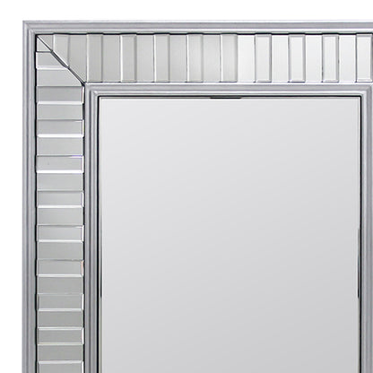 Wall Mirror MDF Silver Mirror Clear Image Rectangular Shape MRR-07 V43-MRR-07