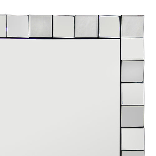Wall Mirror MDF Silver Mirror Clear Image Rectangular Shape MRR-08 V43-MRR-08