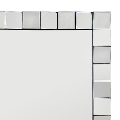 Wall Mirror MDF Silver Mirror Clear Image Rectangular Shape MRR-08 V43-MRR-08