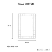 Wall Mirror MDF Silver Mirror Clear Image Rectangular Shape MRR-08 V43-MRR-08