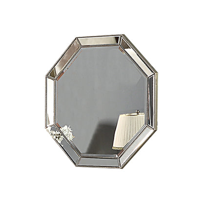 Wall Mirror MDF Construction Octagon Shape Silver Colour V43-MRR-GERM