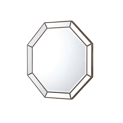 Wall Mirror MDF Construction Octagon Shape Silver Colour V43-MRR-GERM