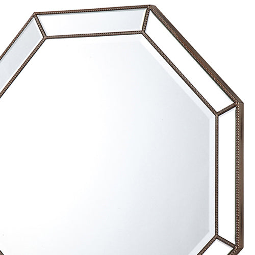 Wall Mirror MDF Construction Octagon Shape Silver Colour V43-MRR-GERM