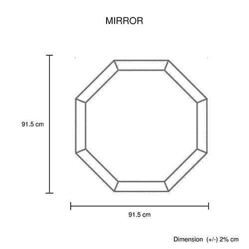 Wall Mirror MDF Construction Octagon Shape Silver Colour V43-MRR-GERM