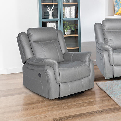 Carlton 1R Finest Fabric Recliner Sturdy Construction Metal Mechanism V43-REC-CARL1RGR
