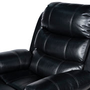Chelsea 3R Seater Finest Leatherette Recliner Feature Console LED Light Ultra Cushioned V43-REC-CHLS3RBL