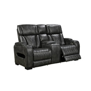 2 Seater Electric Air Leather Dark Grey Recliner V43-REC-EMP2RGR