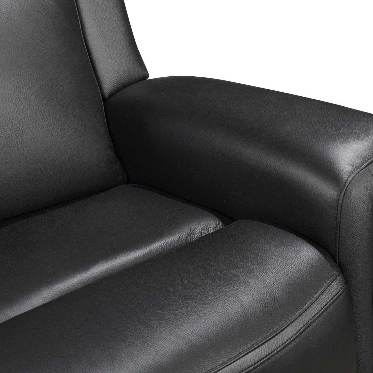 2 Seater Electric Leather/PVC Black Recliner V43-REC-FNX2RBL