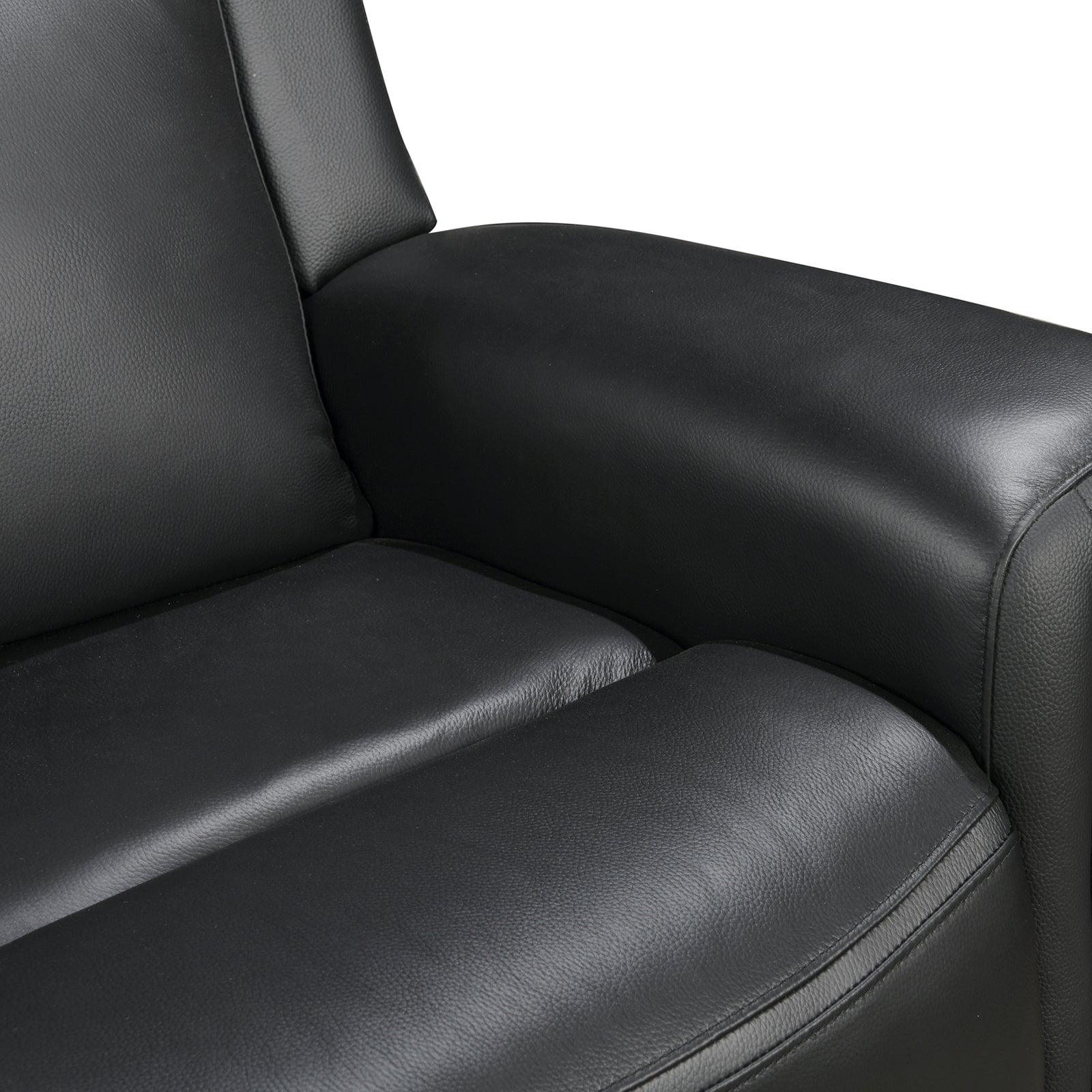 2 Seater Electric Leather/PVC Black Recliner V43-REC-FNX2RBL
