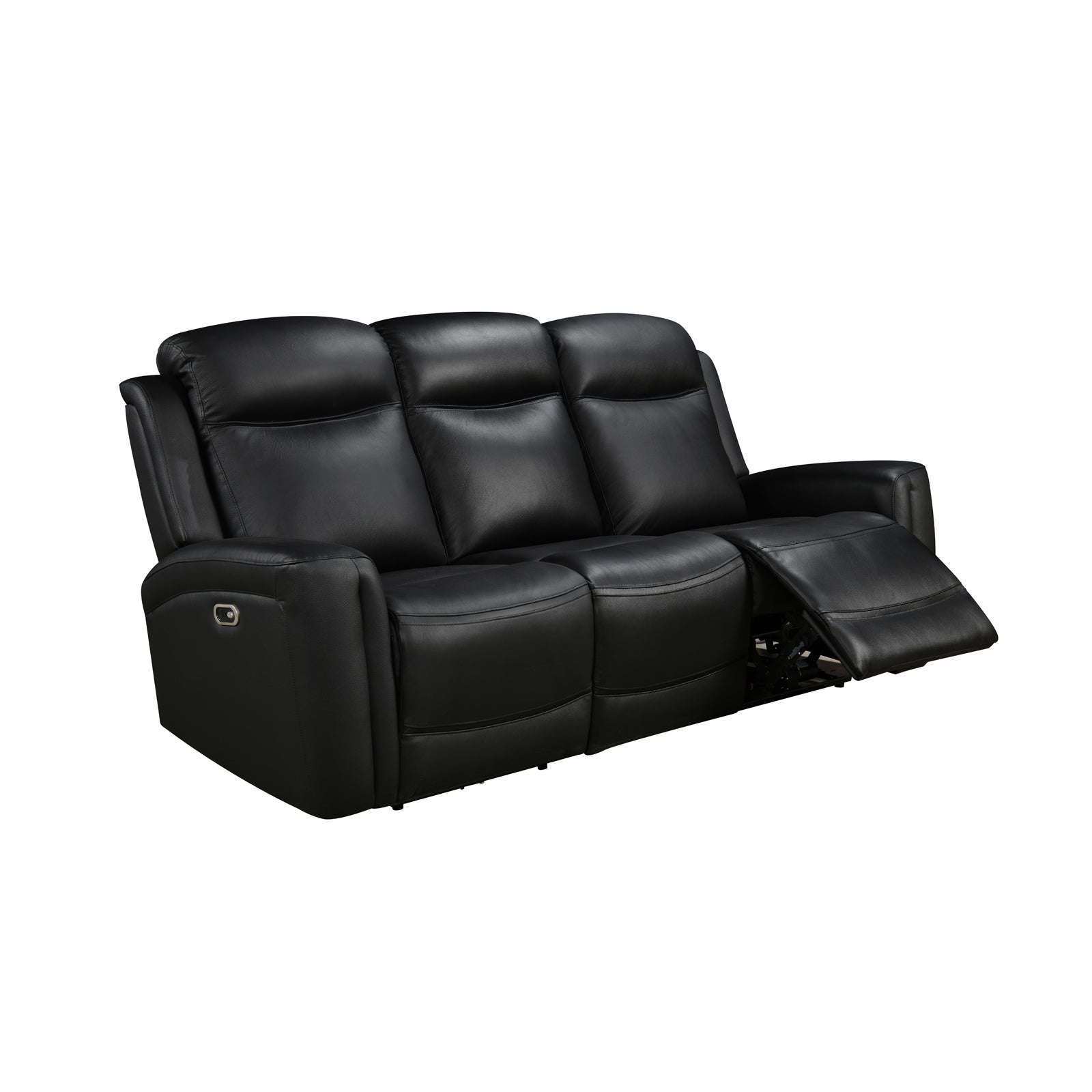 3 Seater Electric Leather/PVC Black Recliner V43-REC-FNX3RBL