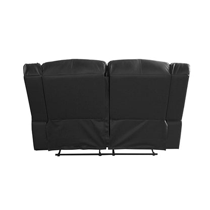 2 Seater Recliner Sofa In Faux Leather Lounge Couch in Black V43-REC-FAN2RBL