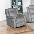 Carlton 3R+1R+1R Finest Fabric Recliner Sturdy Construction Metal Mechanism V43-SET-CARL-3-1-1-GR