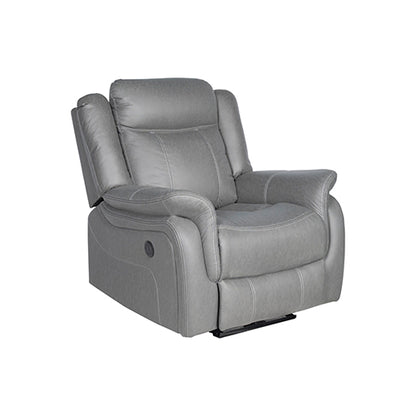 Carlton 3R+1R+1R Finest Fabric Recliner Sturdy Construction Metal Mechanism V43-SET-CARL-3-1-1-GR