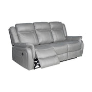 Carlton 3R+1R+1R Finest Fabric Recliner Sturdy Construction Metal Mechanism V43-SET-CARL-3-1-1-GR