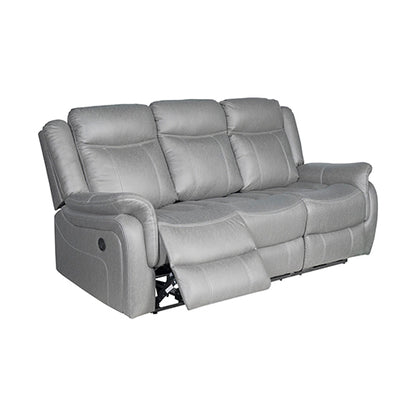 Carlton 3R+1R+1R Finest Fabric Recliner Sturdy Construction Metal Mechanism V43-SET-CARL-3-1-1-GR