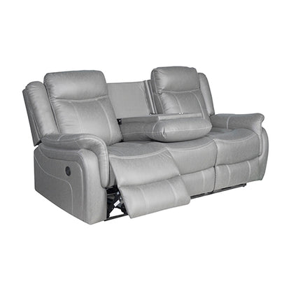 Carlton 3R+1R+1R Finest Fabric Recliner Sturdy Construction Metal Mechanism V43-SET-CARL-3-1-1-GR