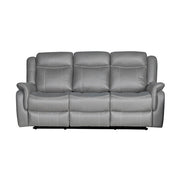 Carlton 3R+1R+1R Finest Fabric Recliner Sturdy Construction Metal Mechanism V43-SET-CARL-3-1-1-GR