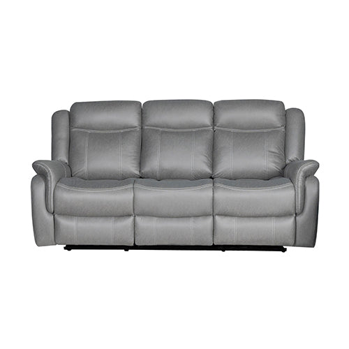 Carlton 3R+1R+1R Finest Fabric Recliner Sturdy Construction Metal Mechanism V43-SET-CARL-3-1-1-GR