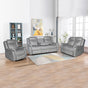 3-2-1 Seater Finest Grey Fabric Recliner Sofa Sturdy Construction Metal Mechanism V43-SET-CARL-3-2-1-GR
