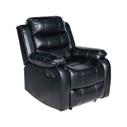 Chelsea 3R+1R+1R Seater Finest Leatherette Recliner Feature Console LED Light Ultra Cushioned V43-SET-CHLS-3-1-1-BL