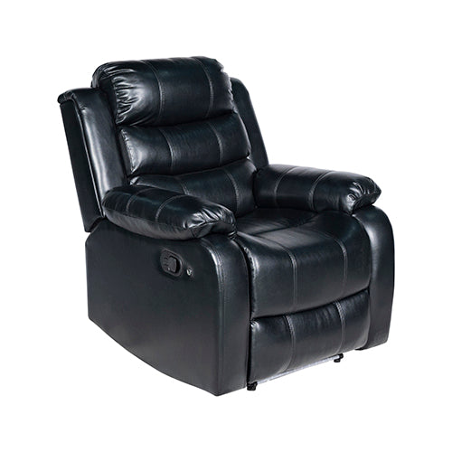 Chelsea 3R+1R+1R Seater Finest Leatherette Recliner Feature Console LED Light Ultra Cushioned V43-SET-CHLS-3-1-1-BL