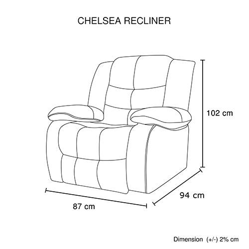 Chelsea 3R+1R+1R Seater Finest Leatherette Recliner Feature Console LED Light Ultra Cushioned V43-SET-CHLS-3-1-1-BL