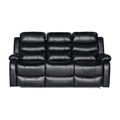 3-2 Seater Seater Finest Black Leatherette Recliner Feature Console LED Light Ultra Cushioned V43-SET-CHLS-3-2-BL