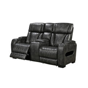 3-2 Seater Electric Air Leather Dark Grey Recliner Set V43-SET-EMP-3R-2RGR