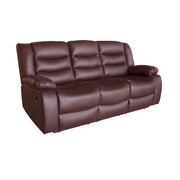 3+2 Seater Recliner Sofa In Faux Leather Lounge Couch in Brown V43-SET-FAN-3+2-BR