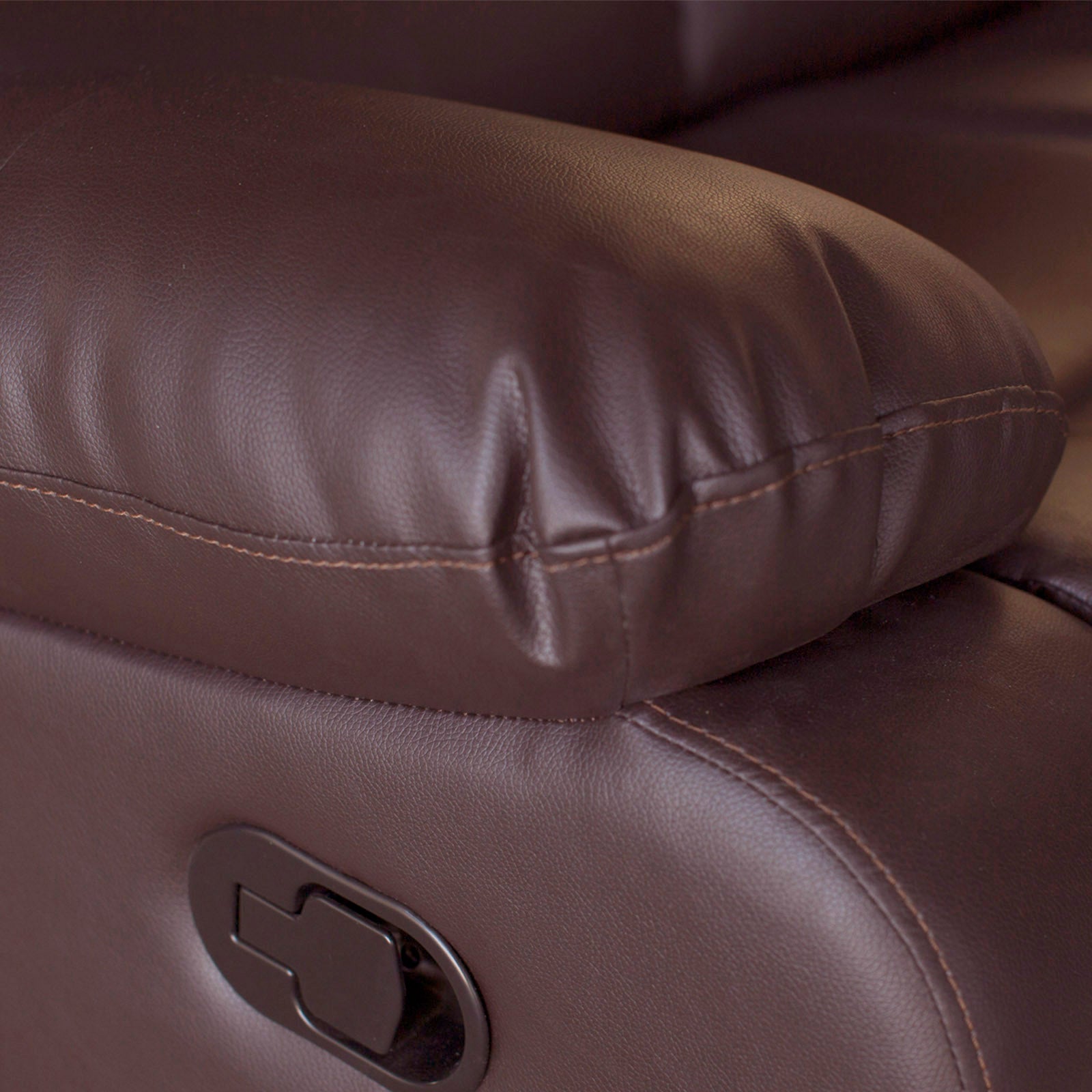 3+2 Seater Recliner Sofa In Faux Leather Lounge Couch in Brown V43-SET-FAN-3+2-BR