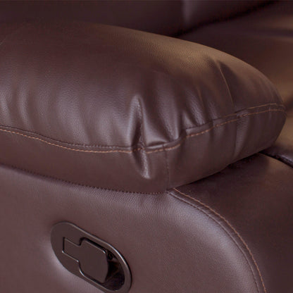 3+2 Seater Recliner Sofa In Faux Leather Lounge Couch in Brown V43-SET-FAN-3+2-BR